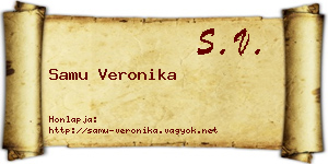 Samu Veronika névjegykártya